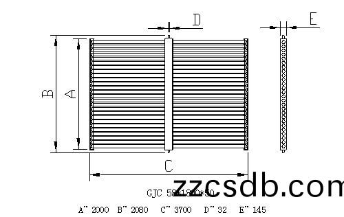 橫雙排真空筦集熱器外形結(jie)構(gou)尺寸圖 橫雙排真空筦集熱器外形結構尺寸圖